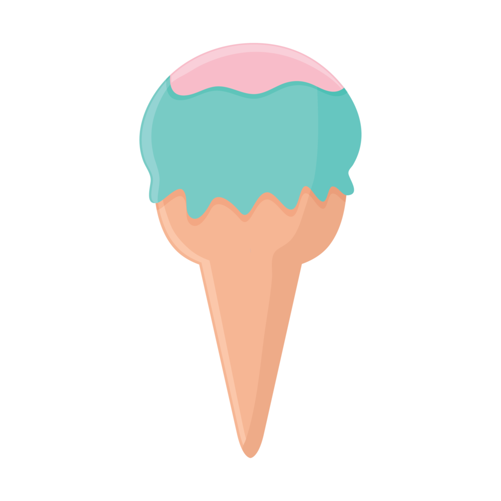 Ice Cream Illustration Flat Style png