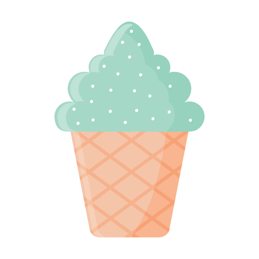 Ice Cream Illustration Flat Style png