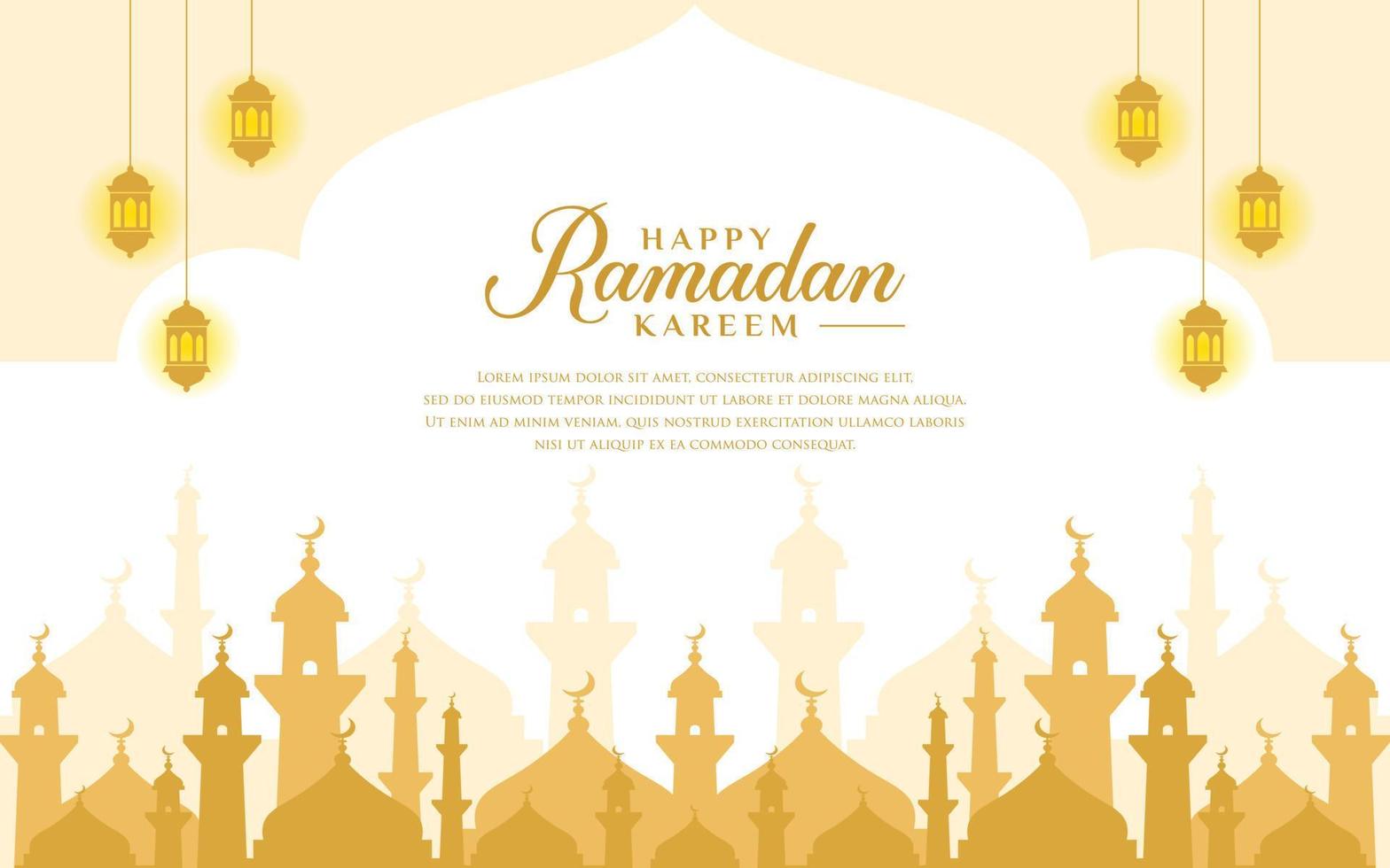 Vector graphic of ramadan kareem background, suitable for banners, greeting cards, flyers, invitations, poster designs.