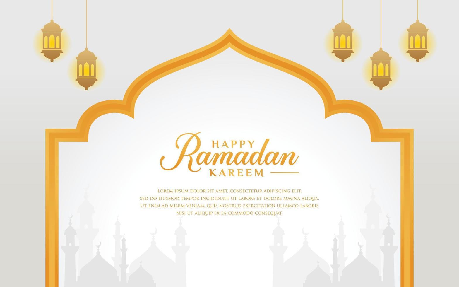 vector gráfico de Ramadán kareem fondo, adecuado para pancartas, saludo tarjetas, volantes, invitaciones, póster diseños