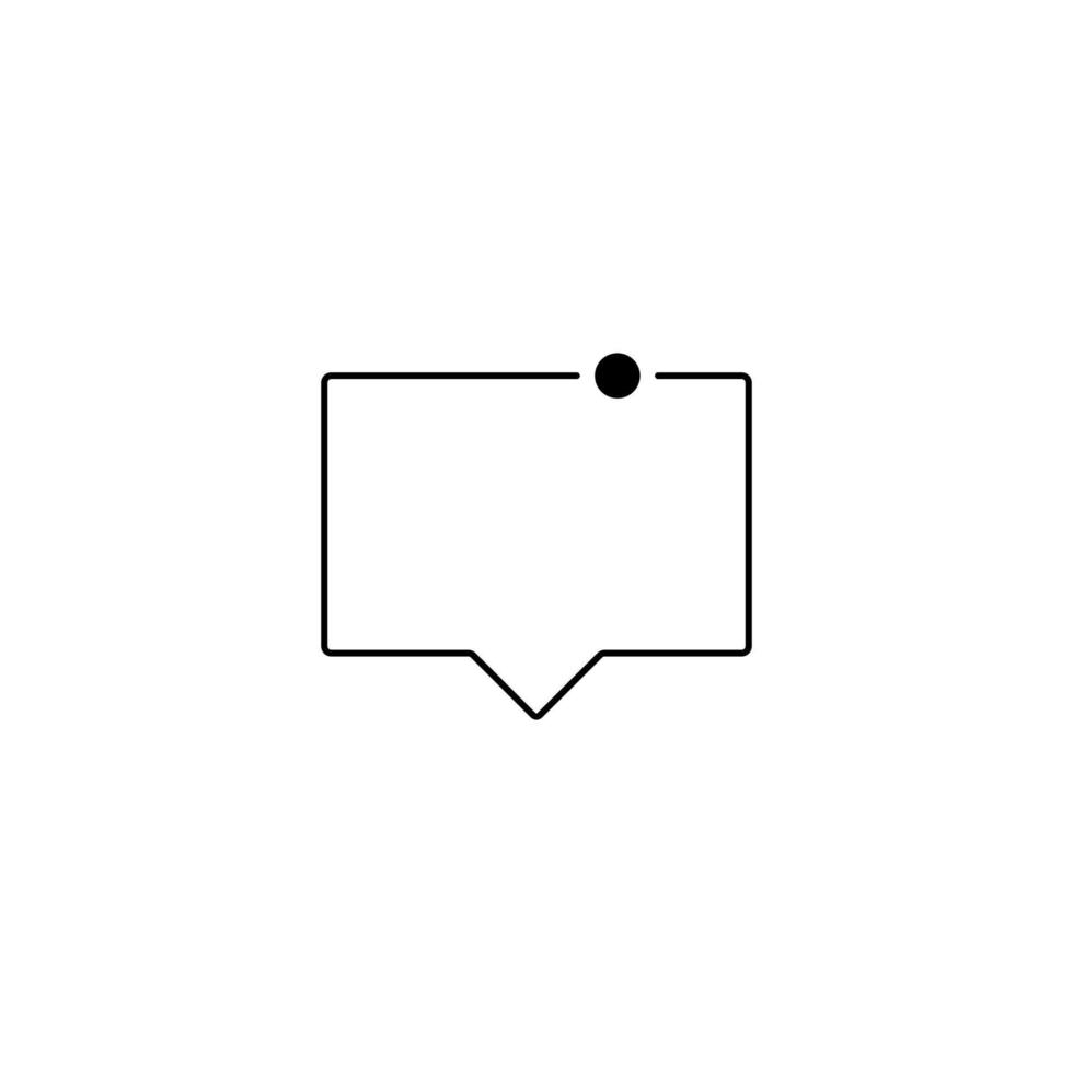 New notification outline icon vector