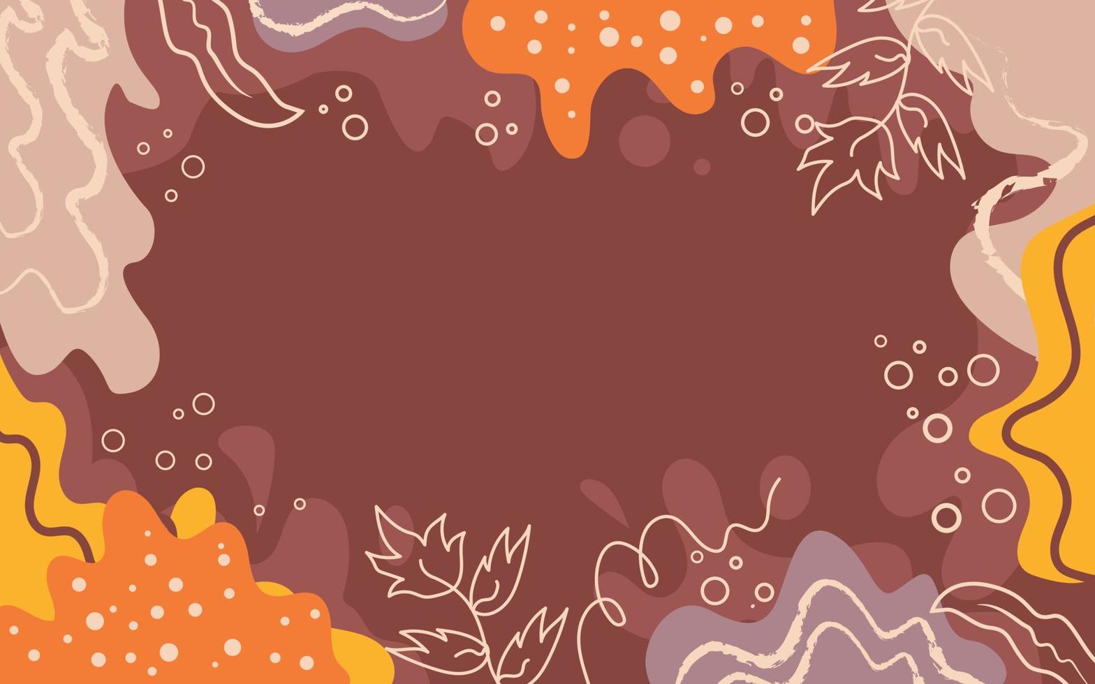 Hand drawn abstract nature doodle background vector