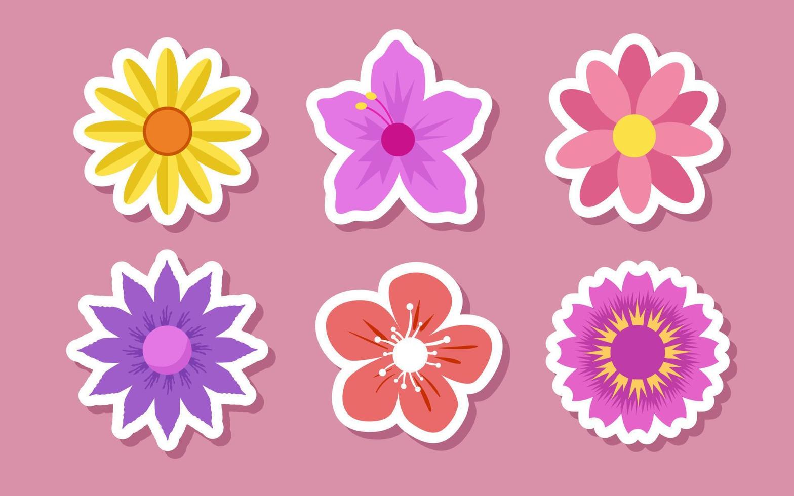 Flower spring sticker vector
