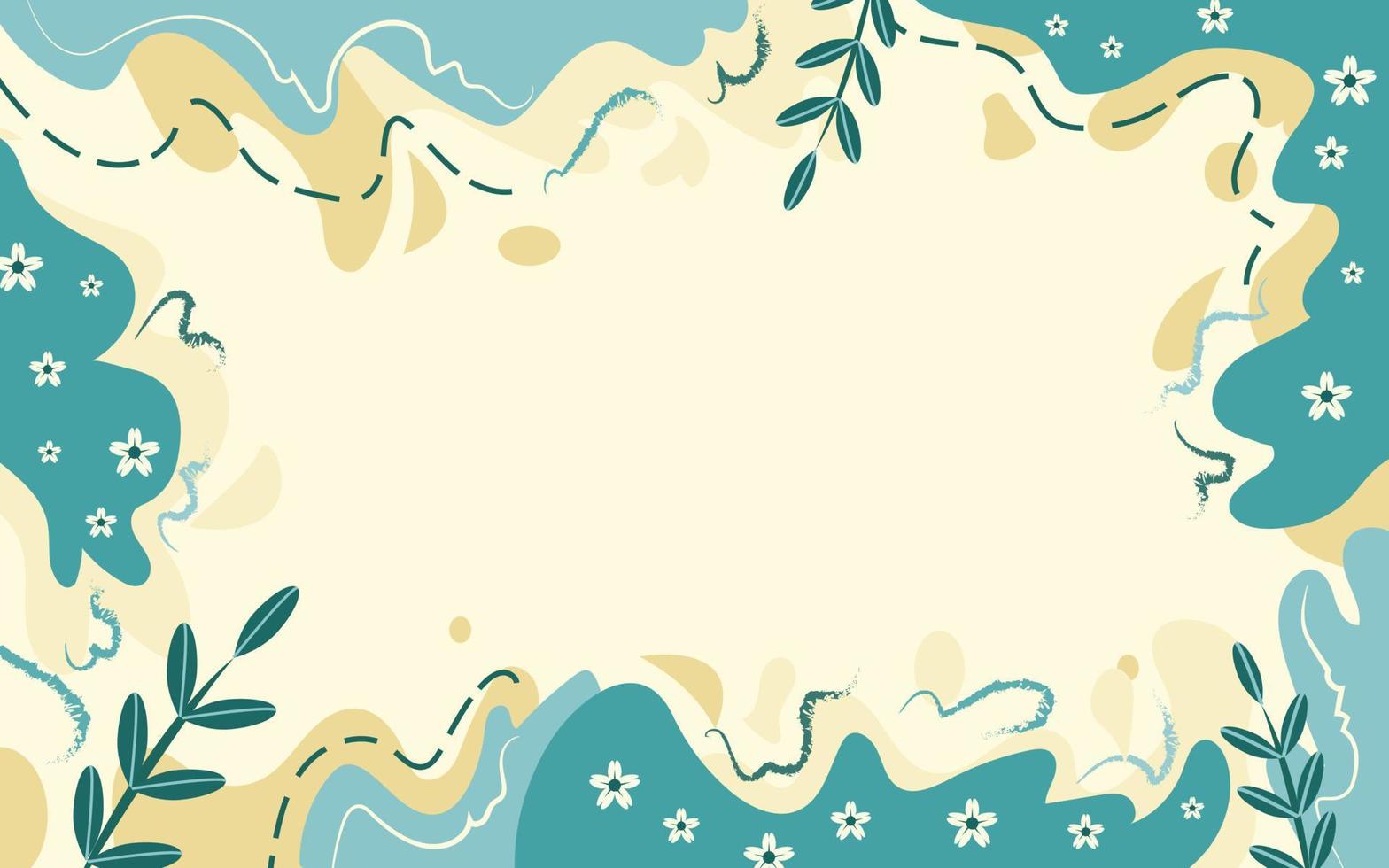 Hand drawn abstract doodle nature background vector