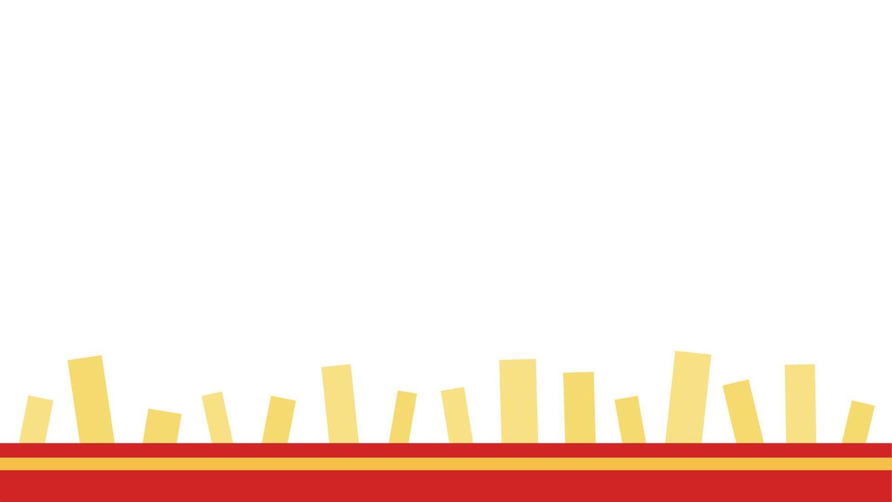 french fries blank white template background vector