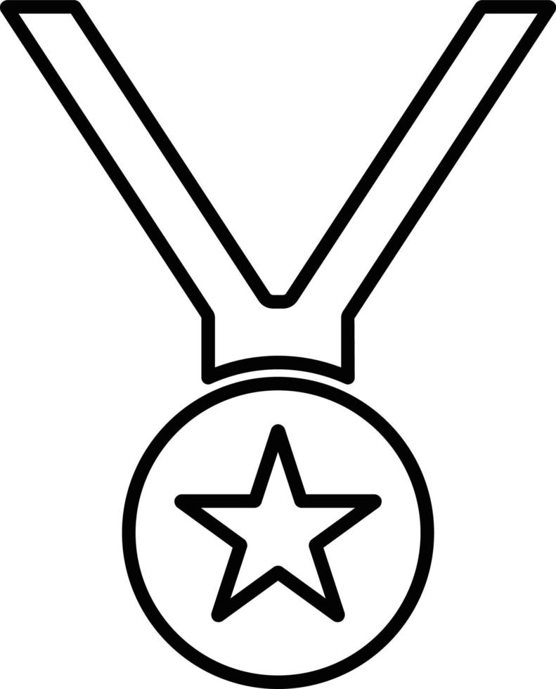 línea vector icono premio, medalla, otorgar. contorno vector icono en blanco antecedentes