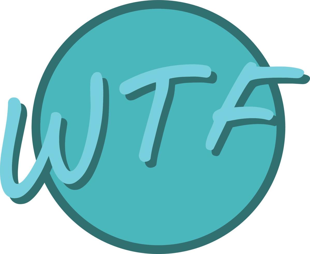 wtf, icon Vector illustration isolated on white background. Perfect to use for print layouts, web banners design and other creative projects - Vector on white background