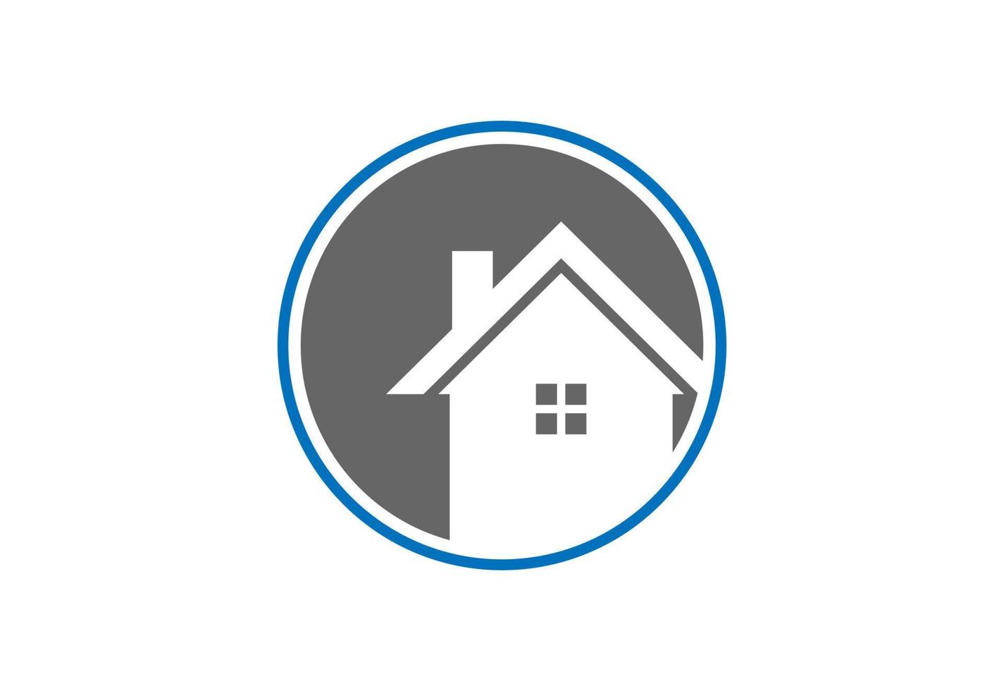 diseño del logotipo de la casa inmobiliaria, concepto de diseño vectorial vector