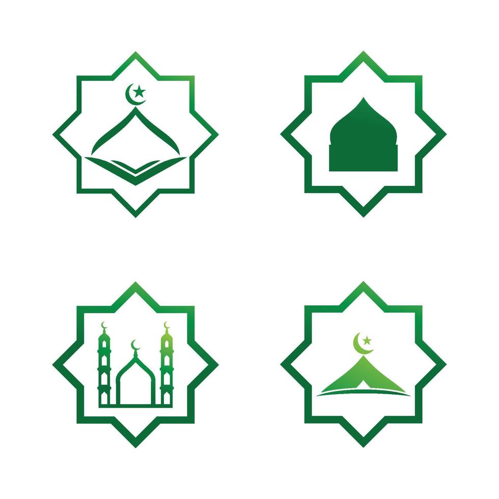 ramadhan kareem póster bandera islámico fondo de pantalla mousque logo icono plano diseño vector