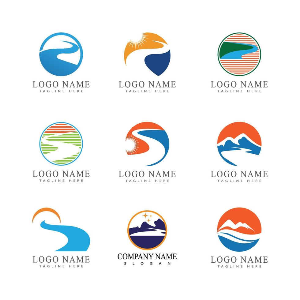 River vector icon illustration logo design