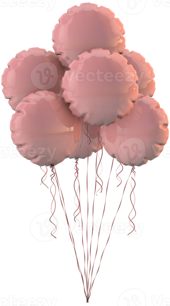 Pink balloons a floating decoration for birthday celebration png