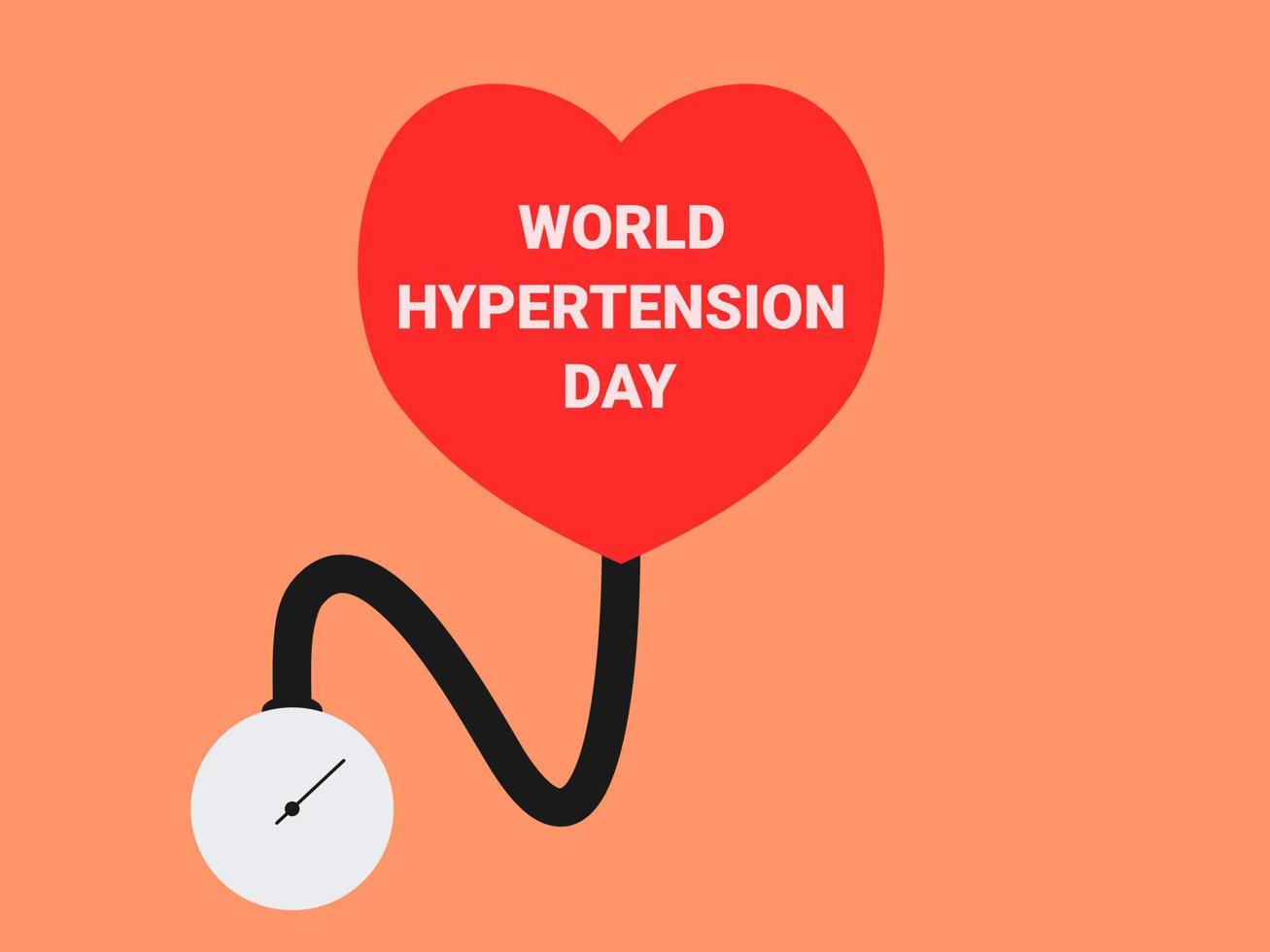 flat design hypertension day vector illustration