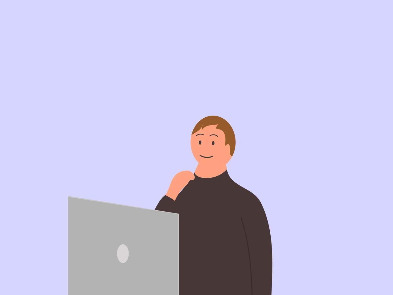 flat design freelancer vector illustration