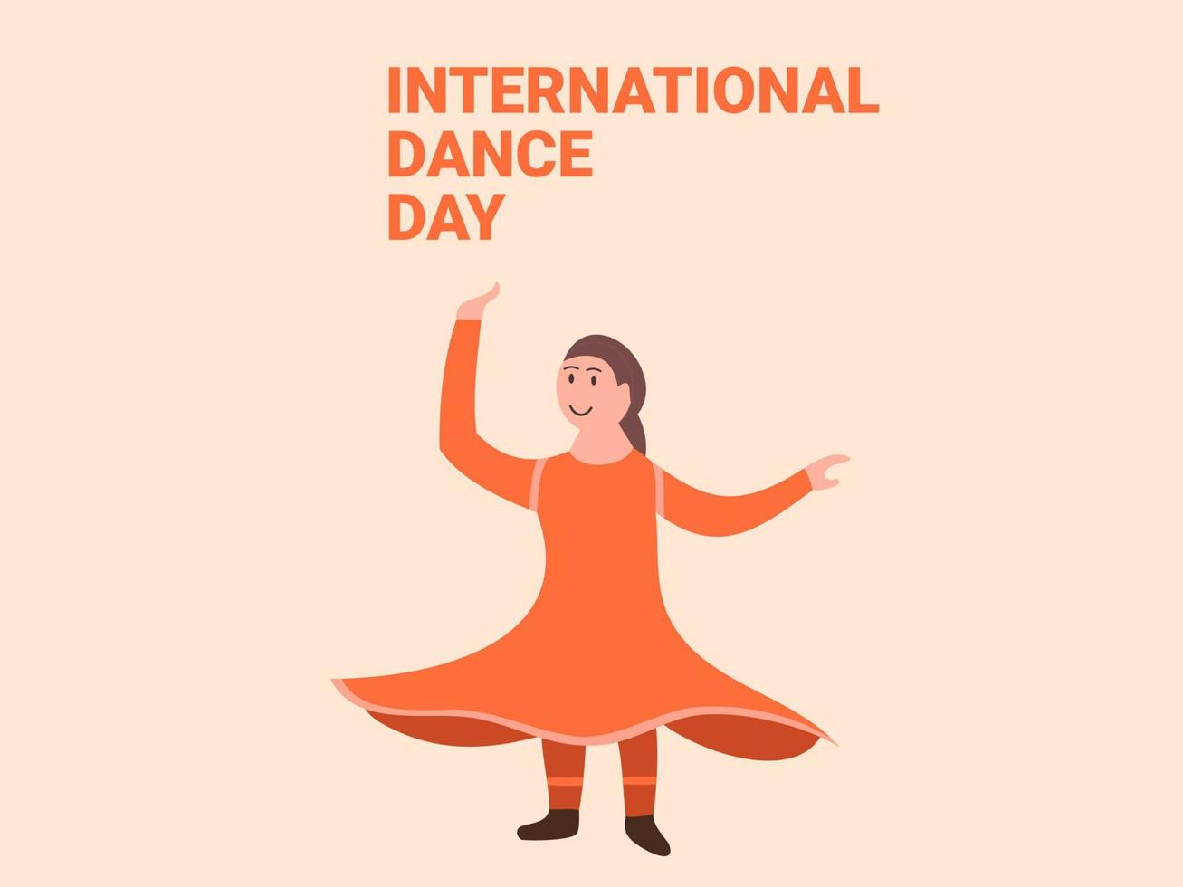 flat design dance day vector illustration