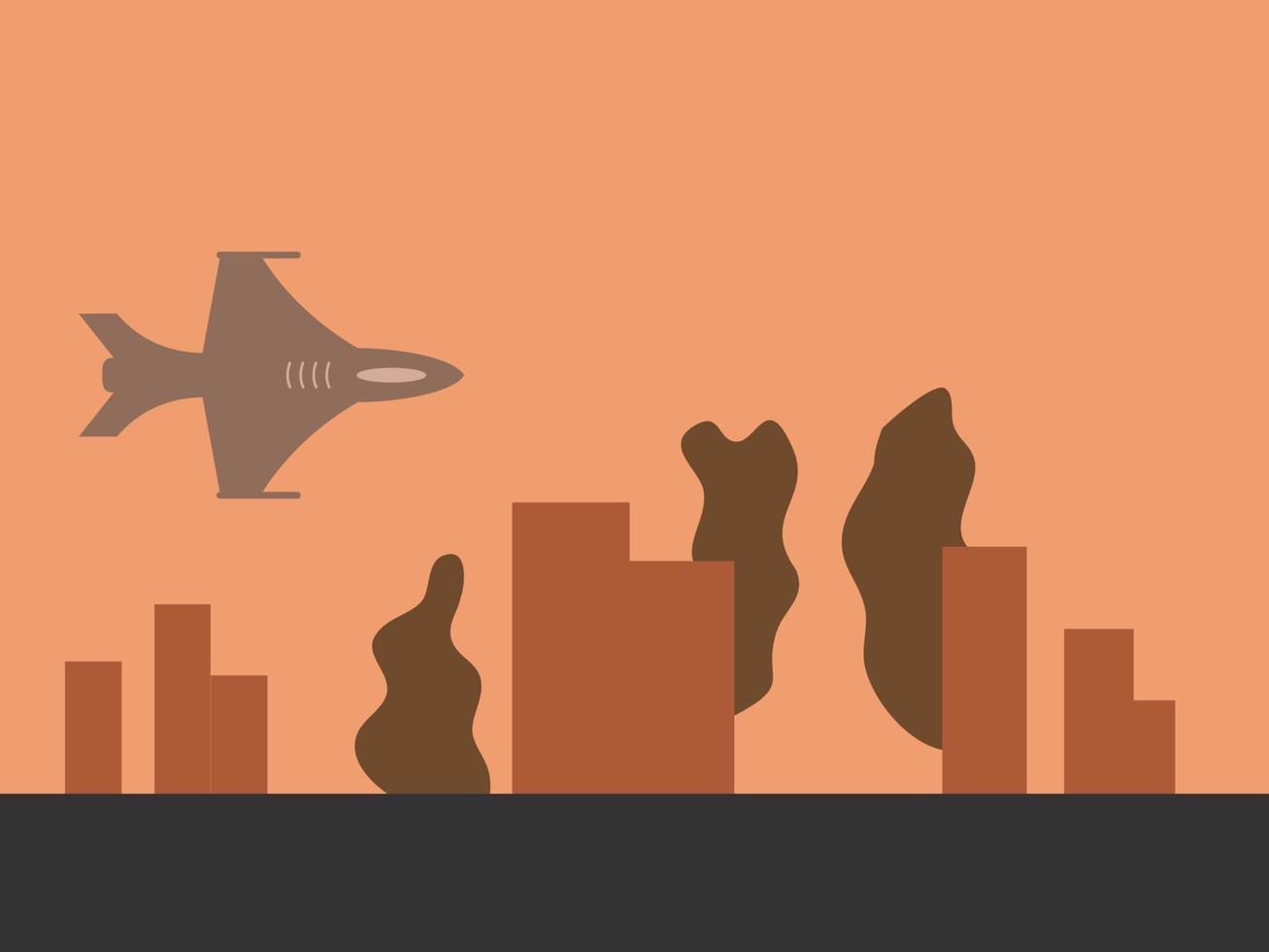 fighter jet vector illustration flat design