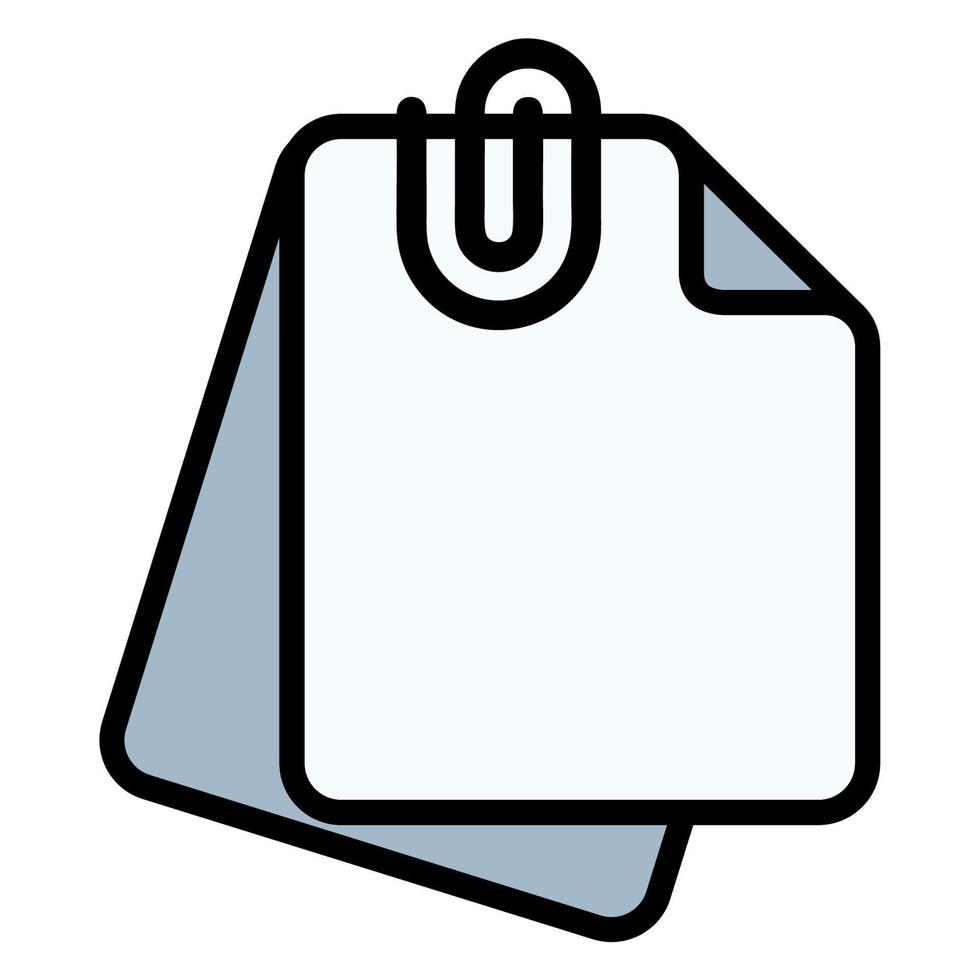 Illustration Vector Graphic of document paperclip, list paper icon