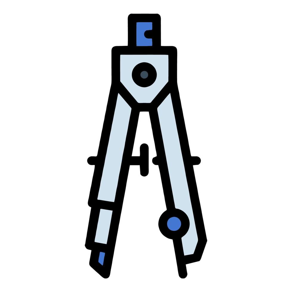 Illustration Vector Graphic of drafting compass, design line, drawing school tool icon