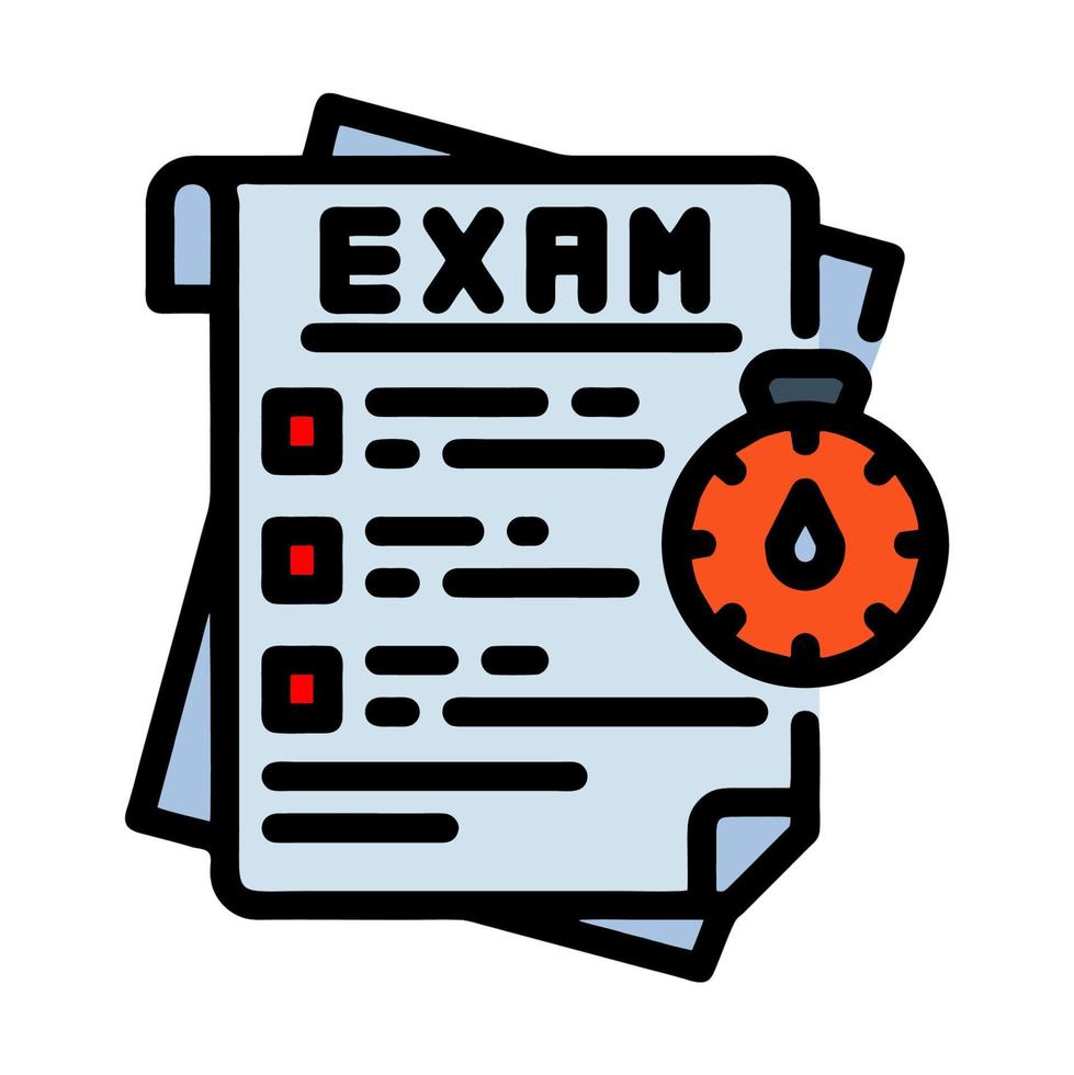 Illustration Vector Graphic of exam sheet, test school, study icon