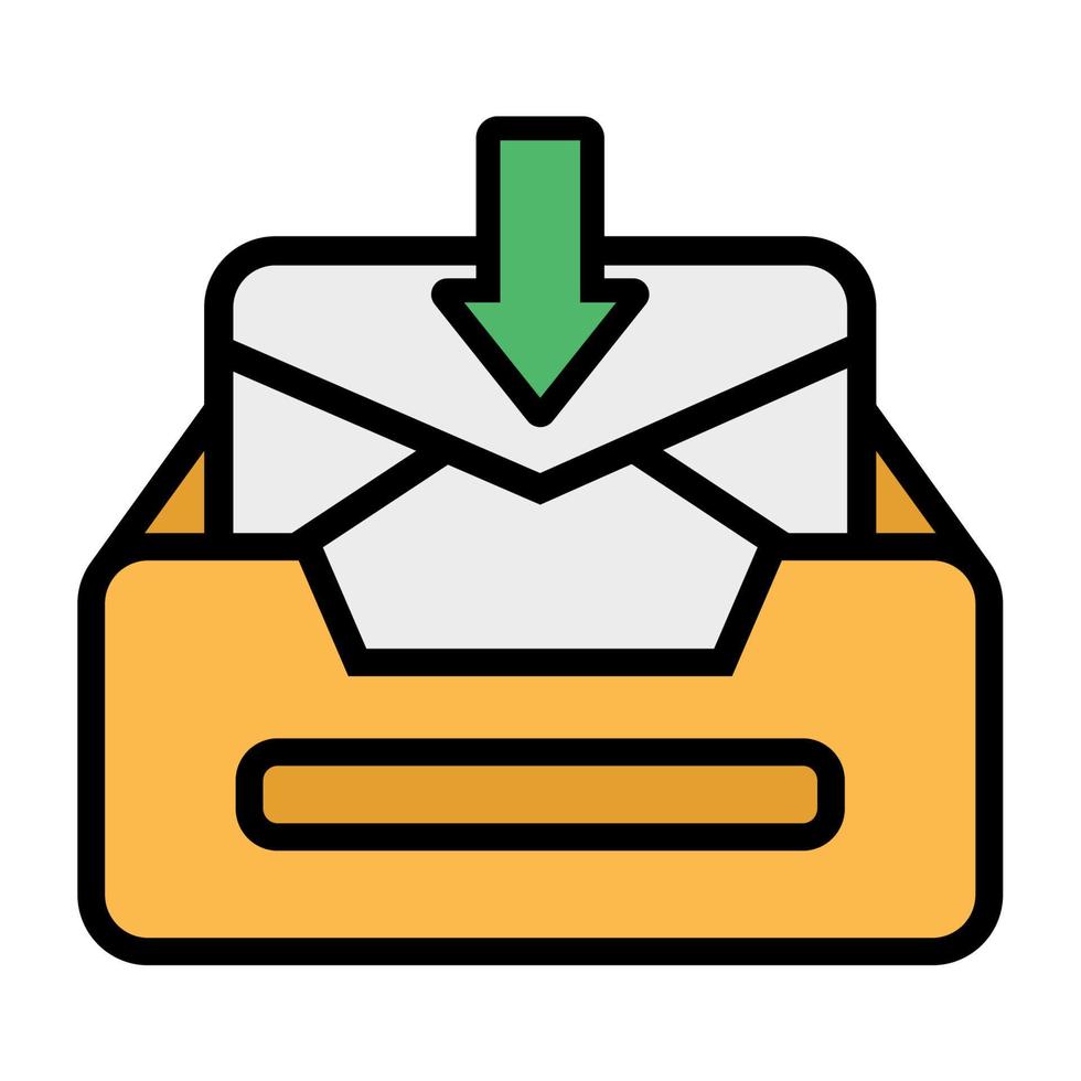 Illustration Vector Graphic of inbox, envelope  receive letter, mail icon