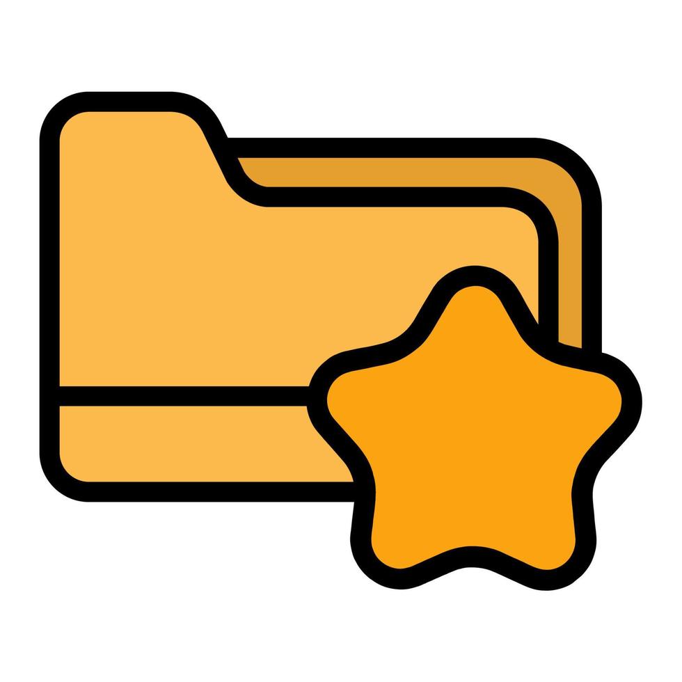 Illustration Vector Graphic of favorite folder, star file icon