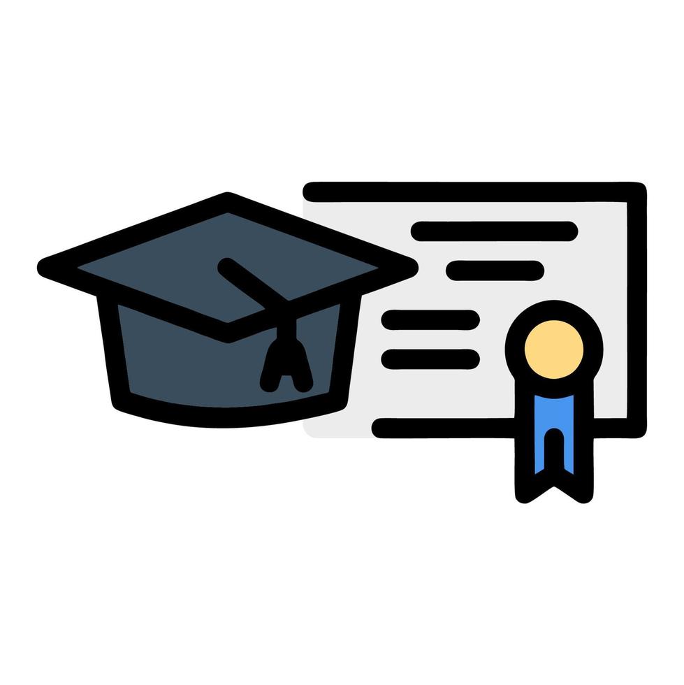 Illustration Vector Graphic of certificated toga, diploma university, school graduated icon