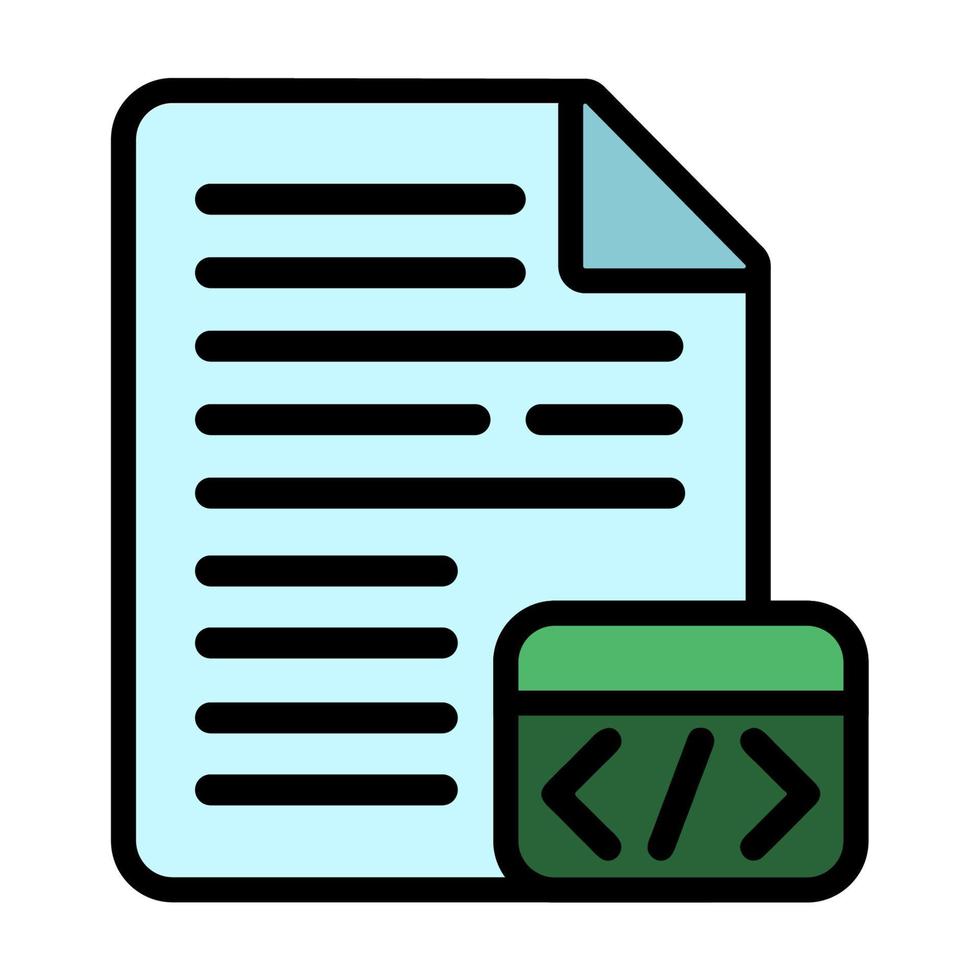 ilustración vector gráfico de código archivo, codificación papel, archivo documento icono
