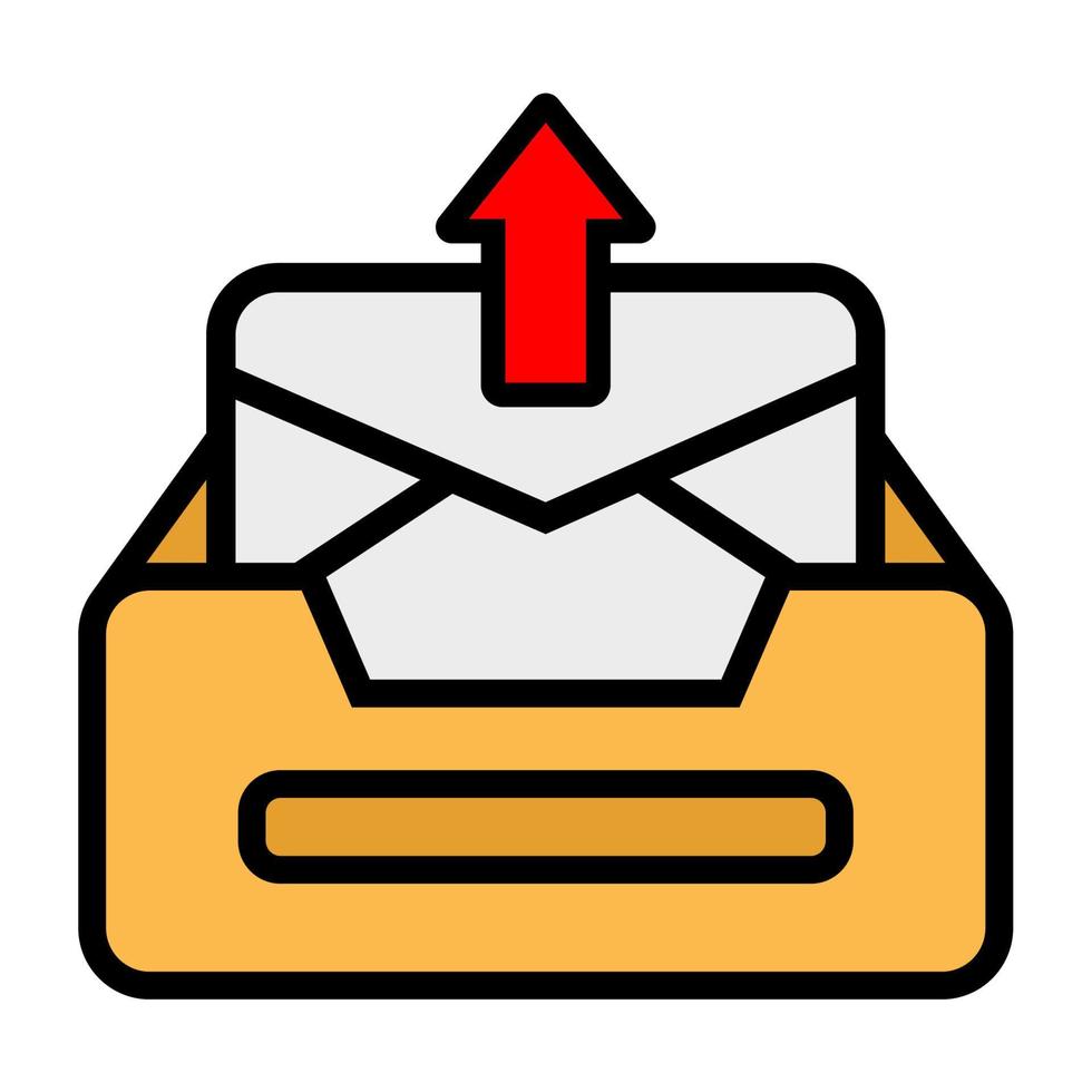 Illustration Vector Graphic of outbox, send envelope, letter,  file mail icon