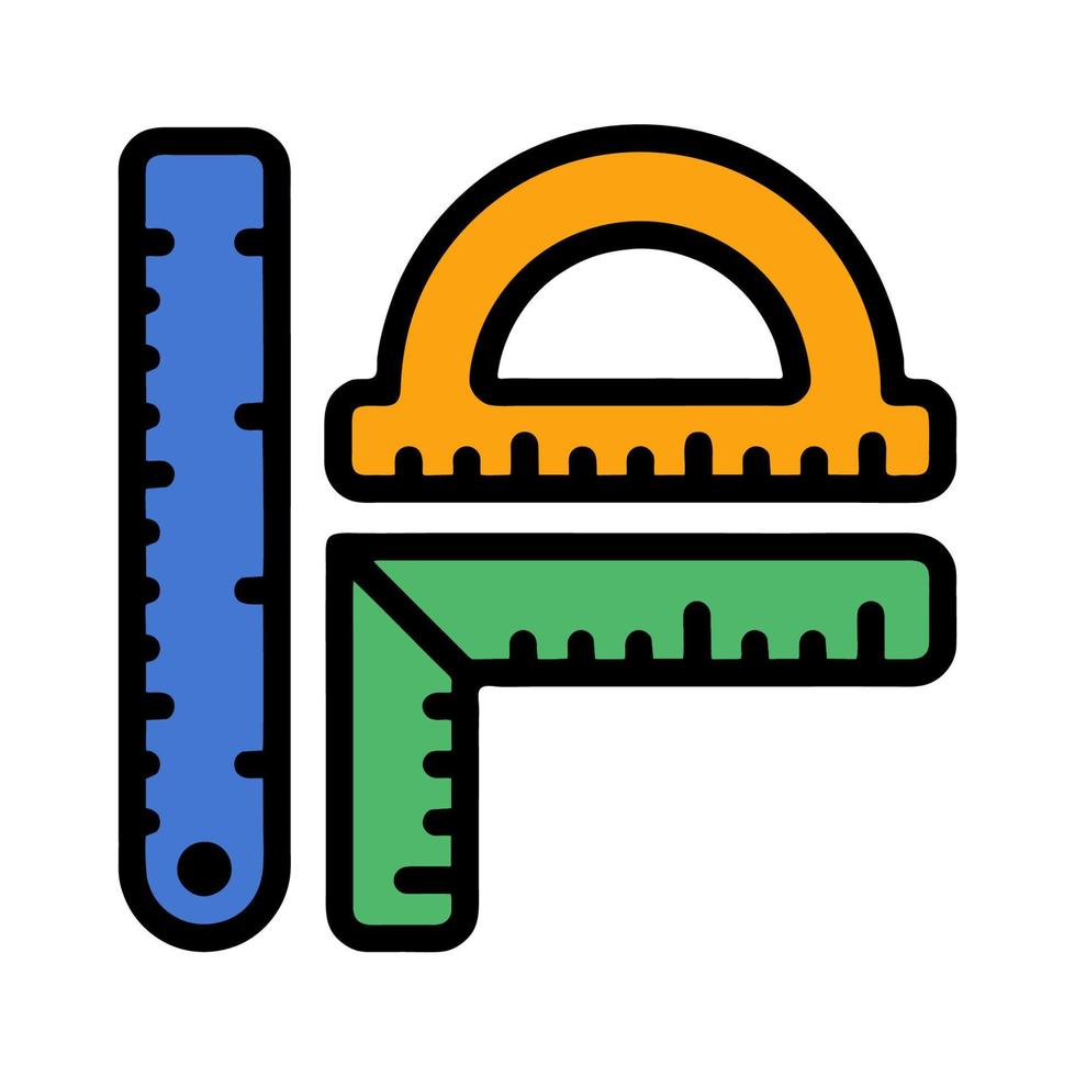 Illustration Vector Graphic of ruler design, line drawing icon