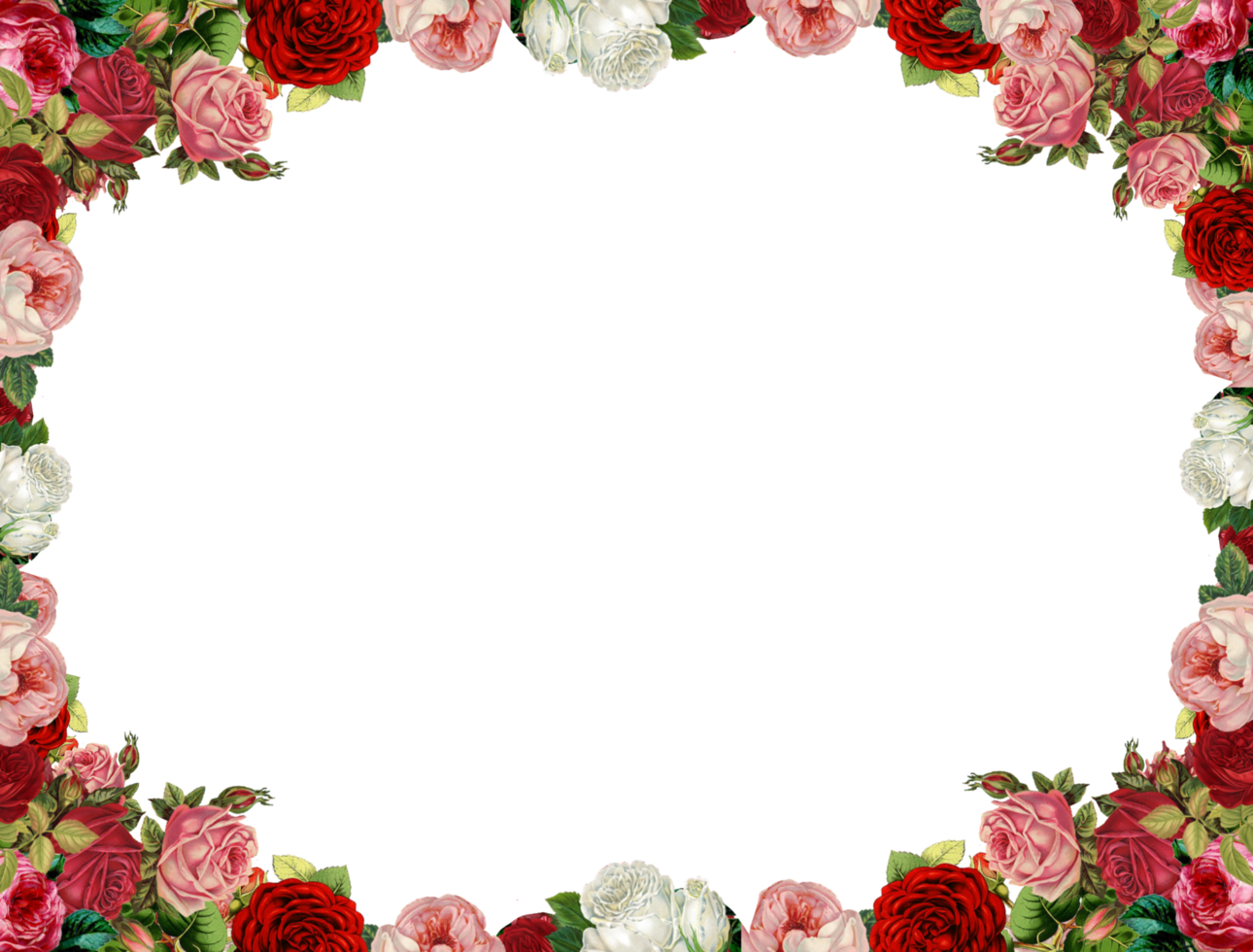Flower decorative frame png