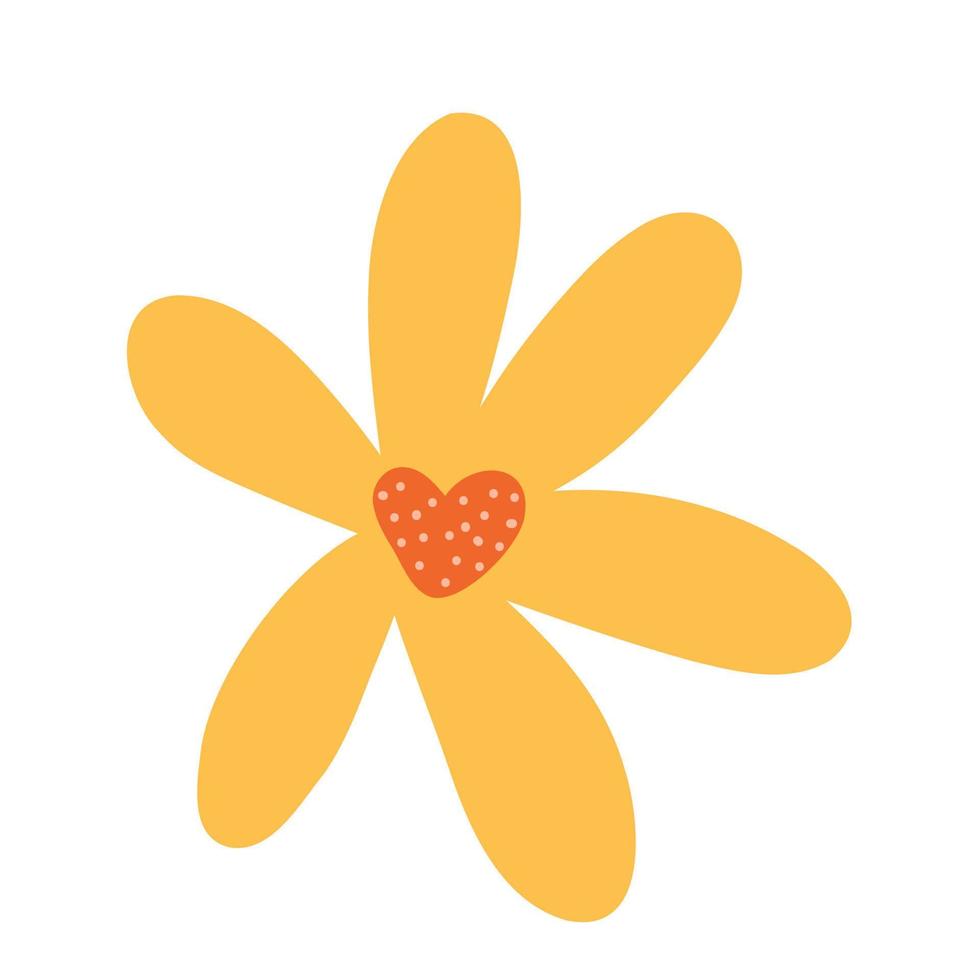 vector ilustración de un amarillo flor.