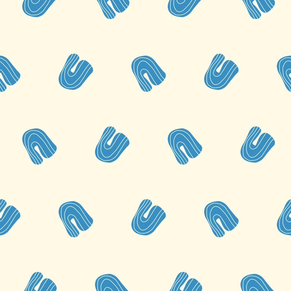 abstract trend pattern with blue elements. Seamless pattern for textiles, wallpapers, fabrics, wrapping paper. vector
