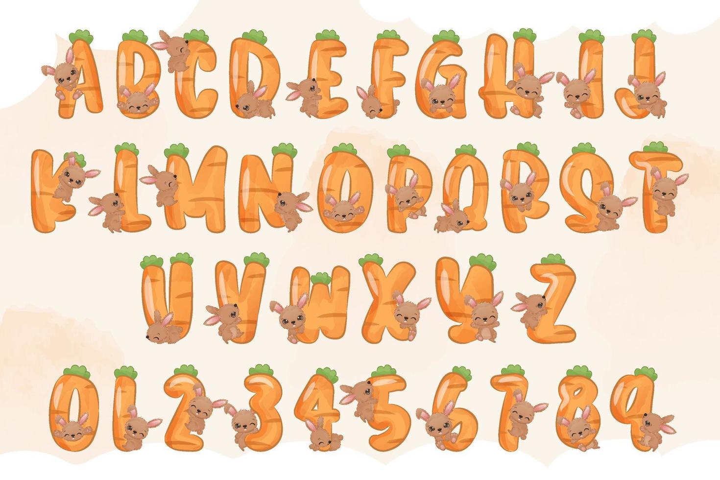 decorativo alfabetos y letras para decoración vector