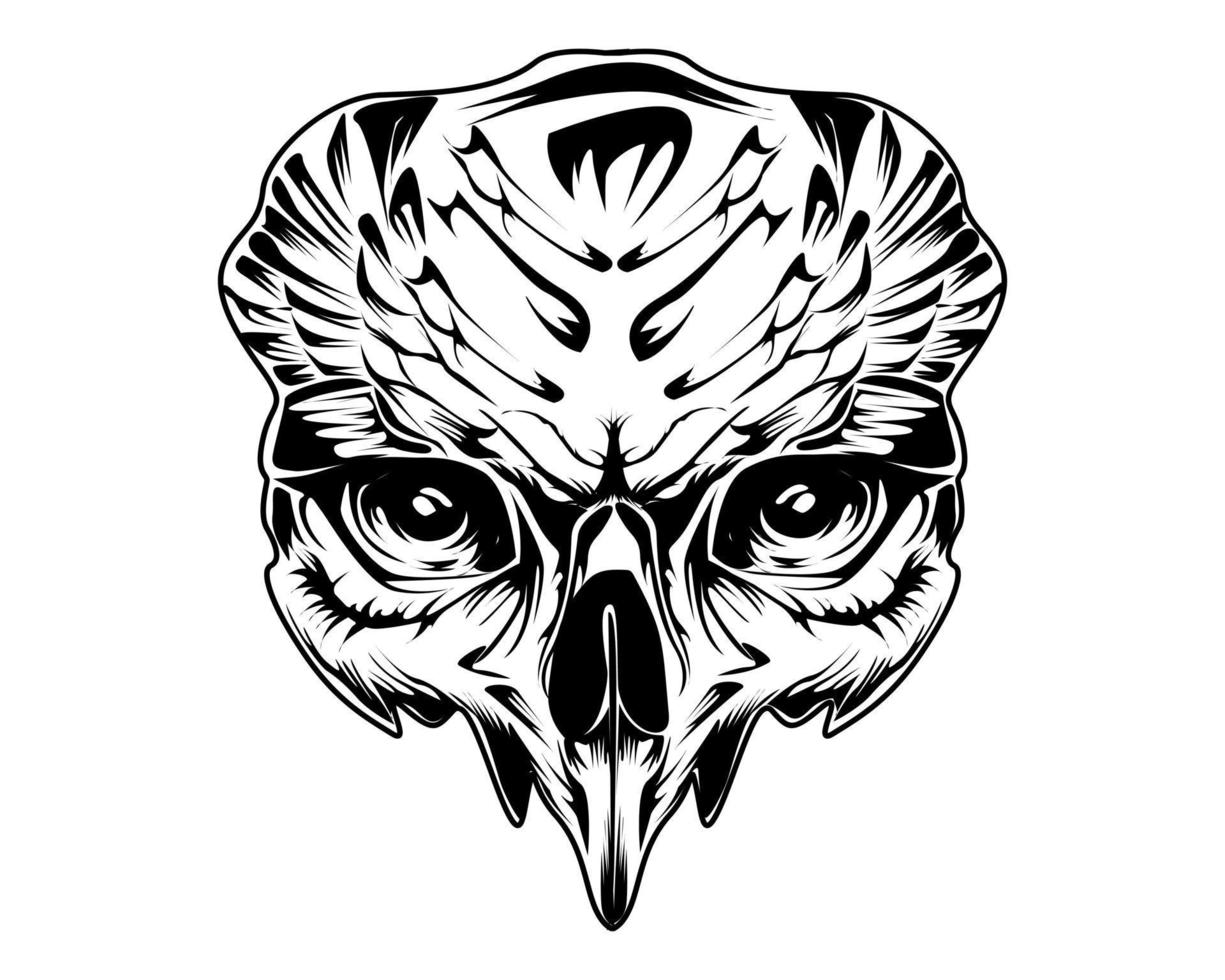 Owl skull vector illustration for t shirt and others