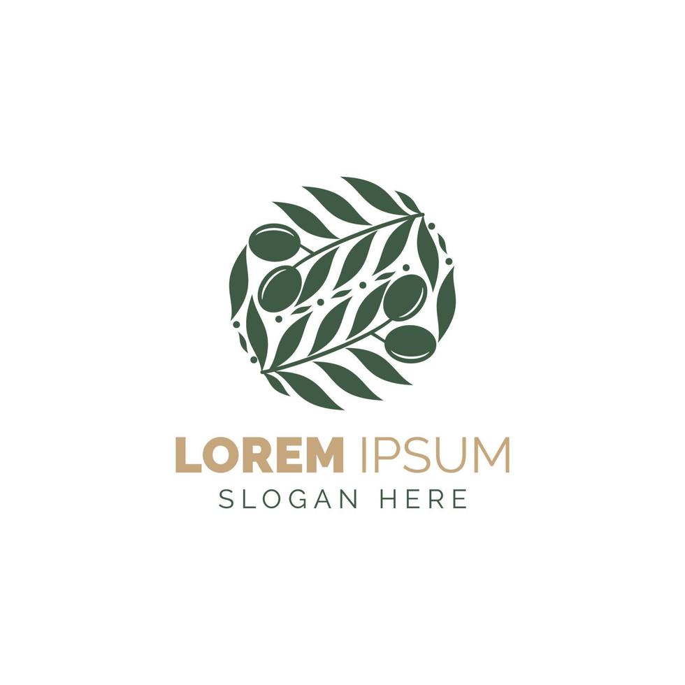 Olive logo template vector illustration design