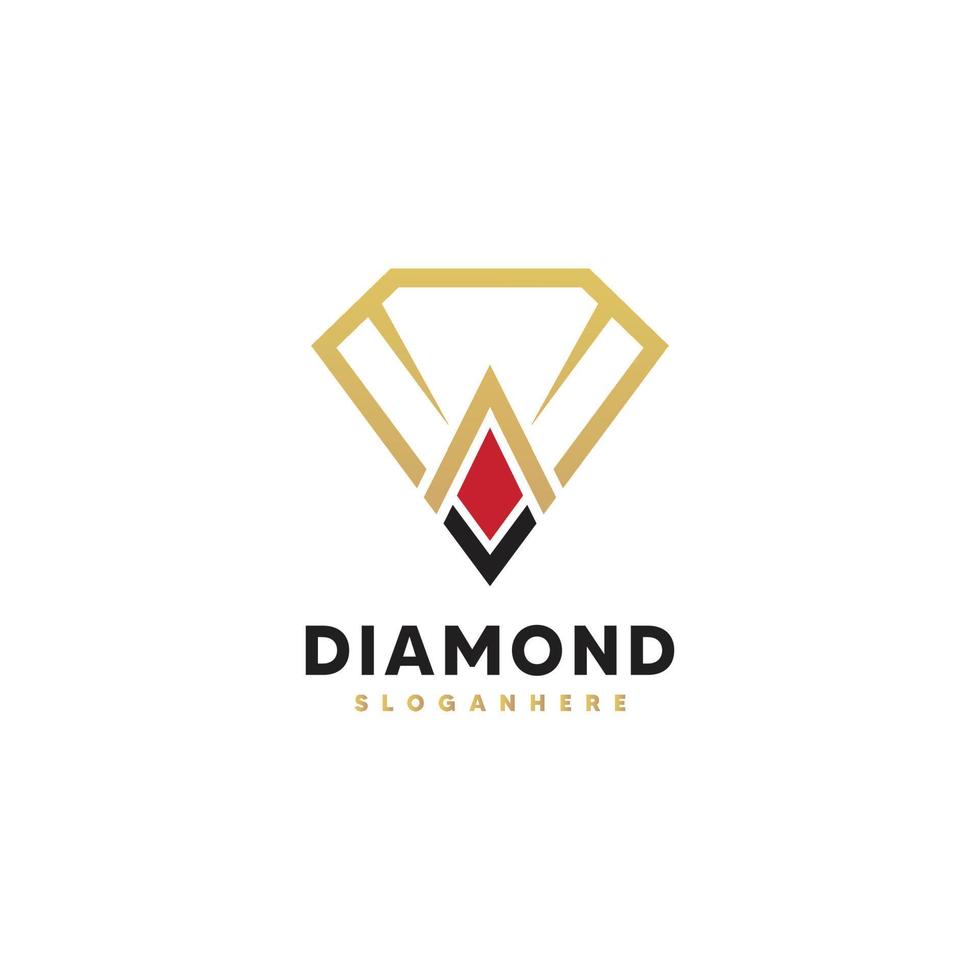 diamante logo modelo vector ilustración diseño icono