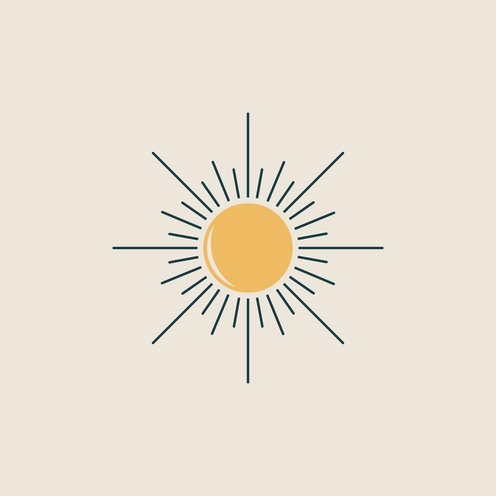 sun logo design template icon vector illustration