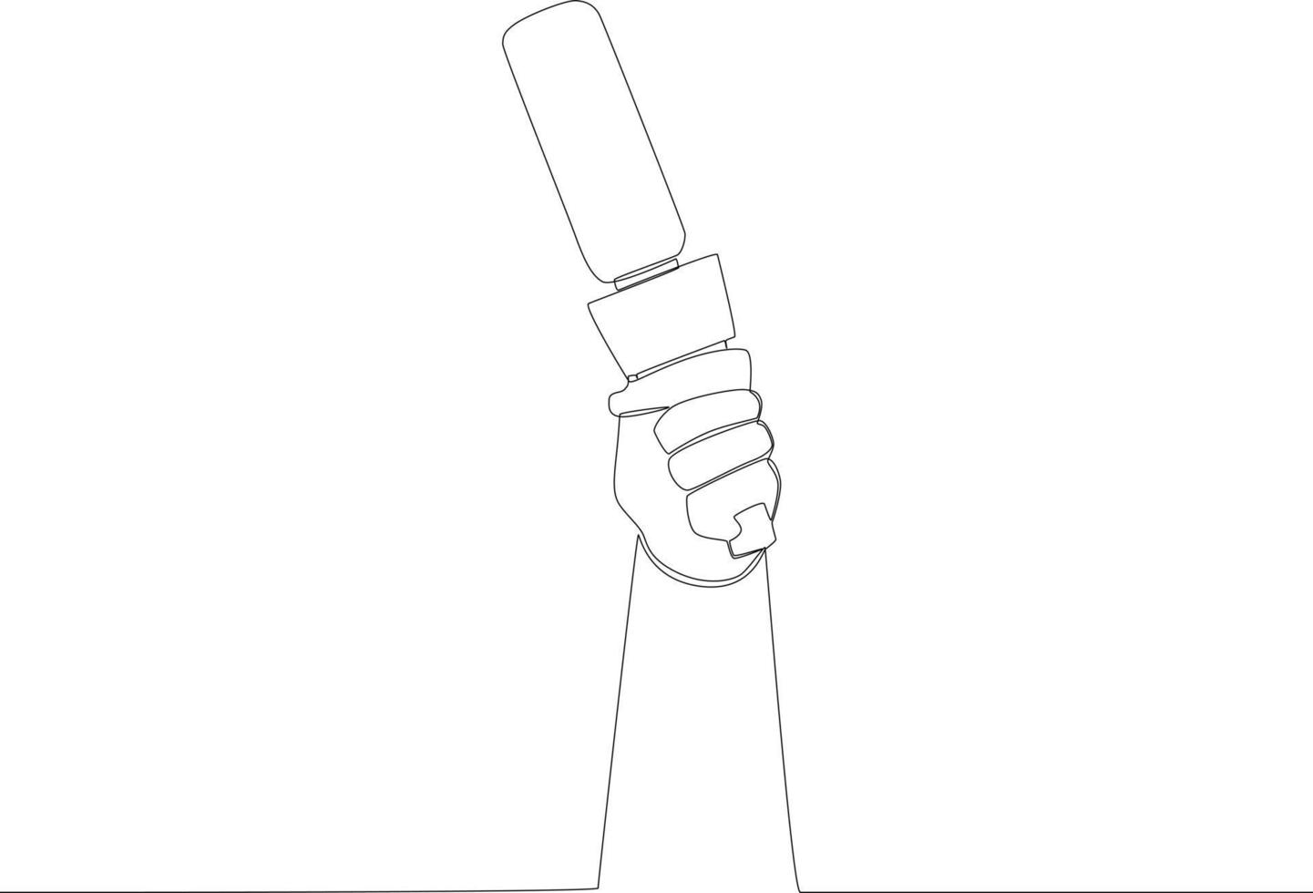 A microphone with an elongated design vector
