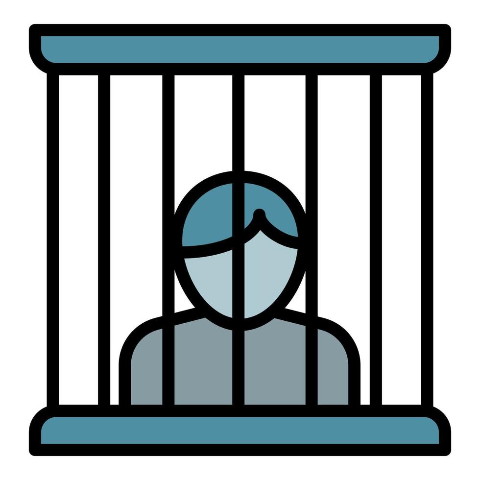 Prison man icon outline vector. Police equipment vector