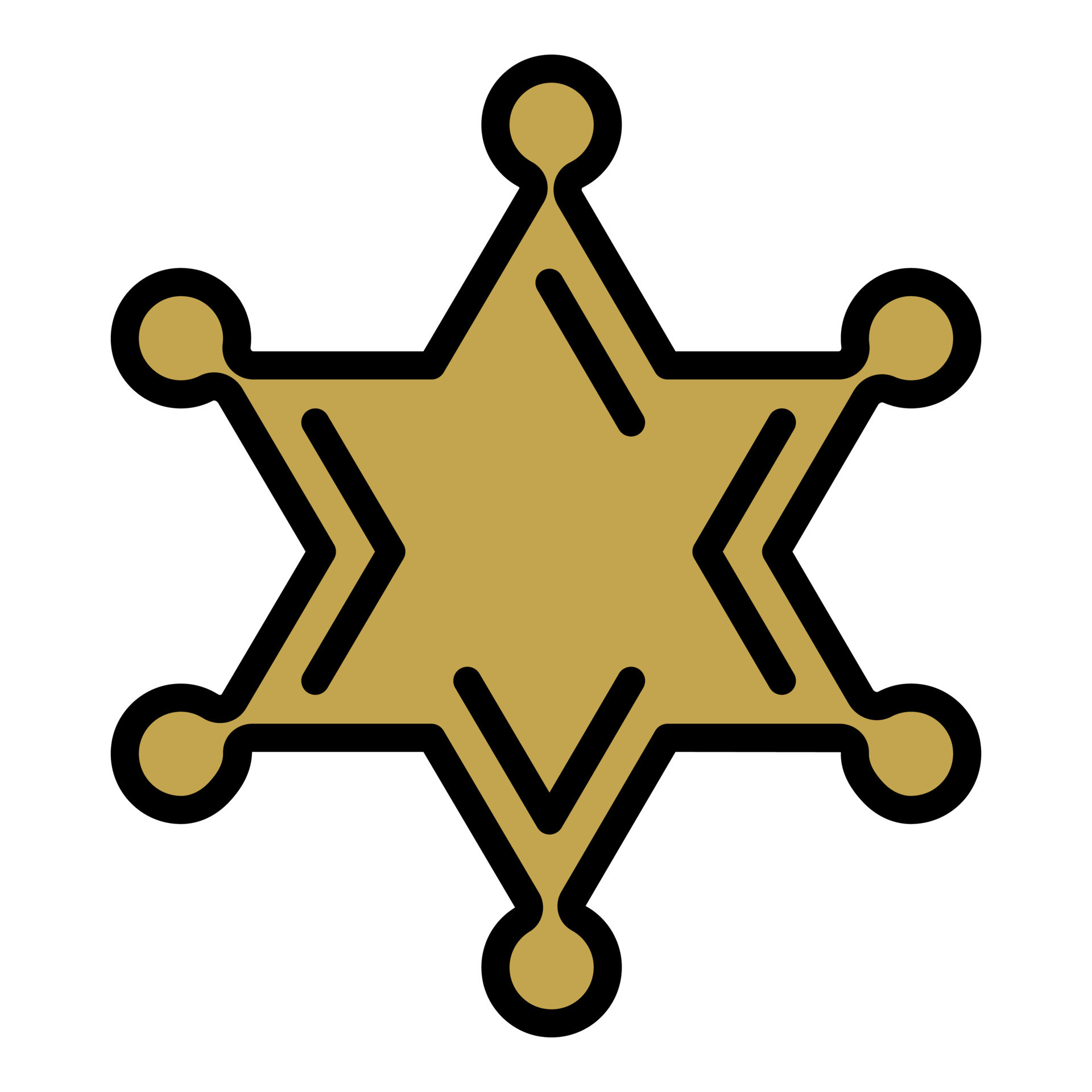 Police star badge icon outline vector. Security equipment 21524599 Vector  Art at Vecteezy