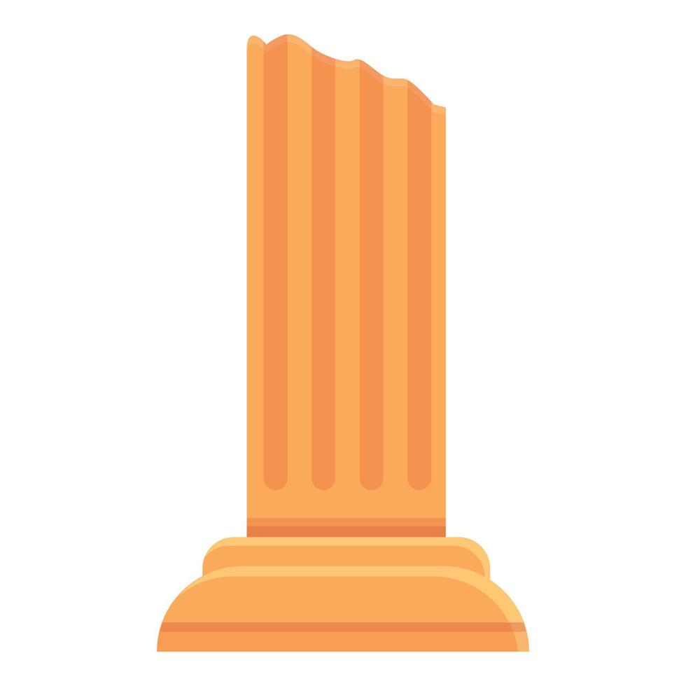 Ancient greece column icon cartoon vector. Greek history vector