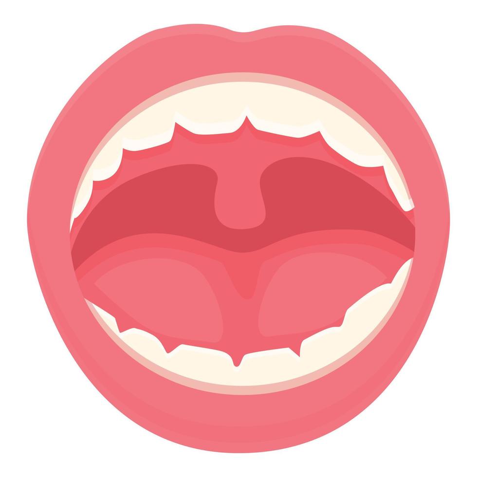 Mouth disease icon cartoon vector. Cough uvula vector