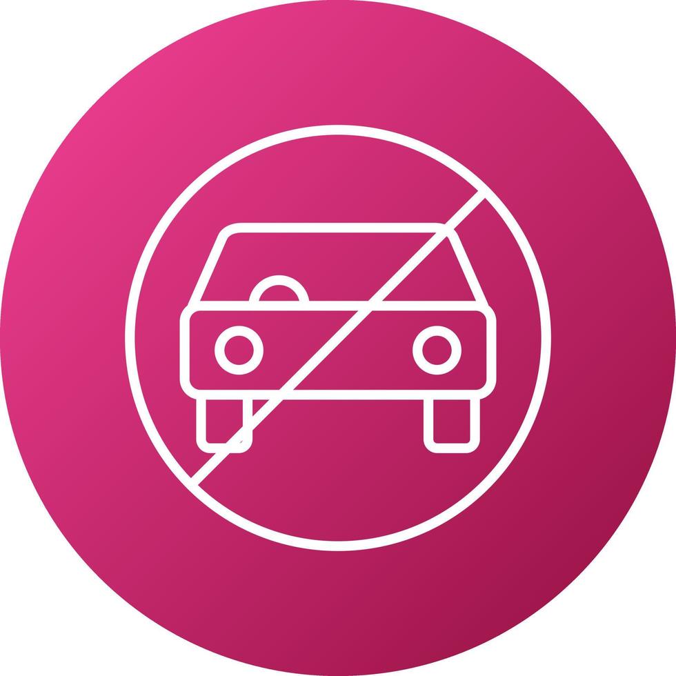 No Commute Icon Style vector
