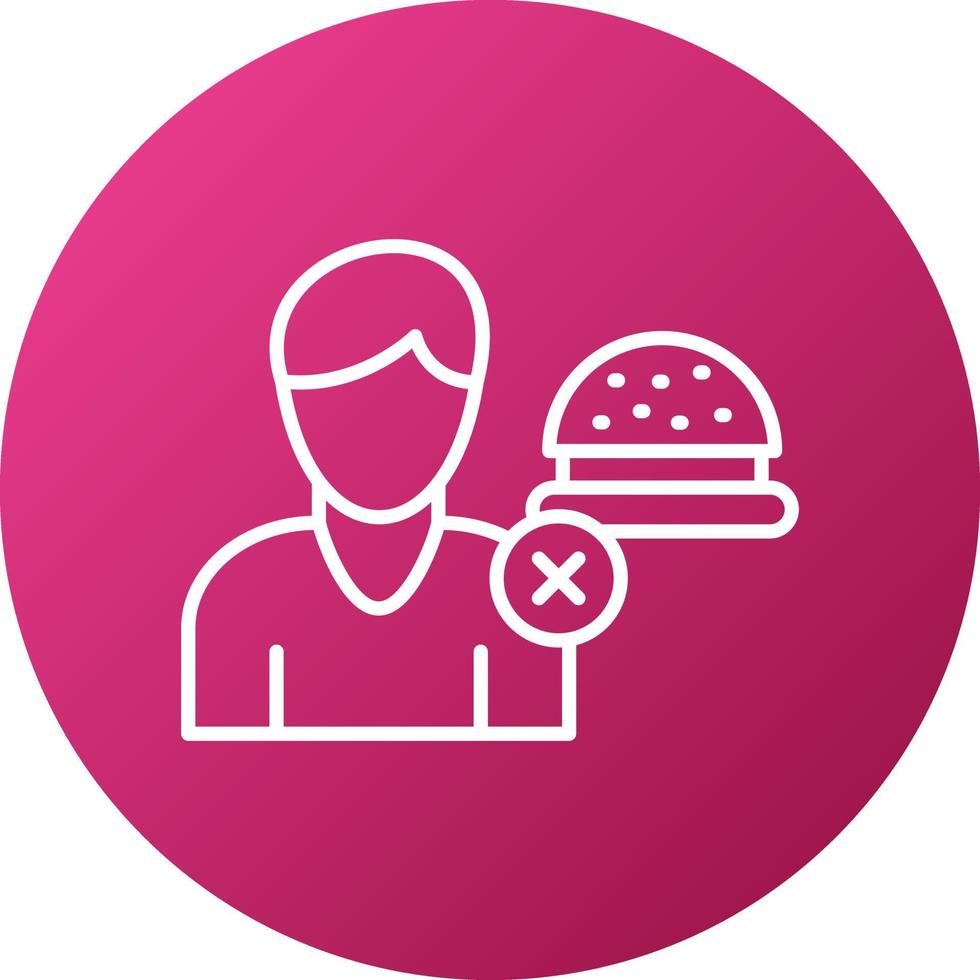No Appetite Icon Style vector