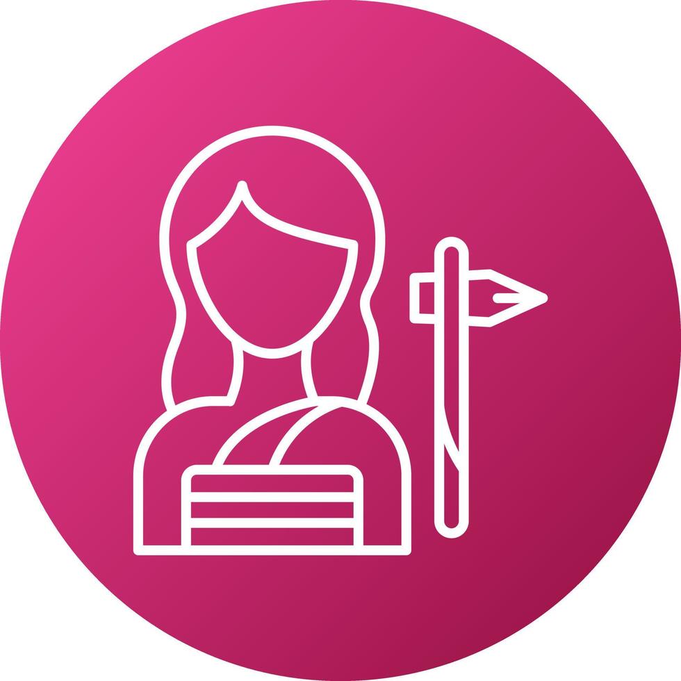 mujer de las cavernas icono estilo vector