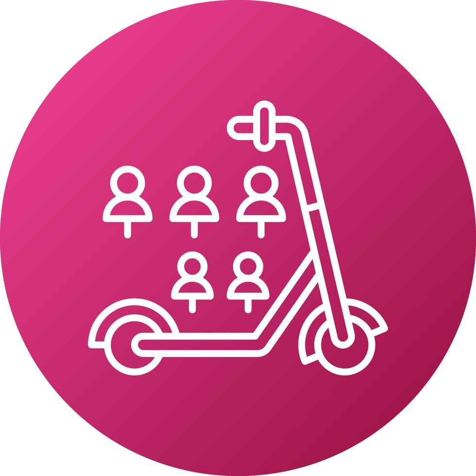 Electric Scooter Share Icon Style vector