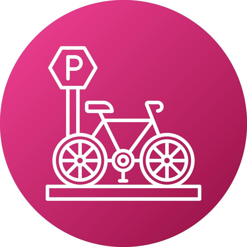 bicicleta estacionamiento icono estilo vector