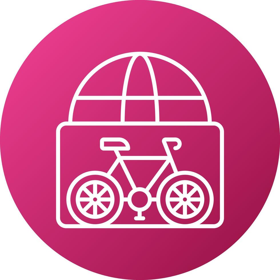 Bike Country Tours Icon Style vector