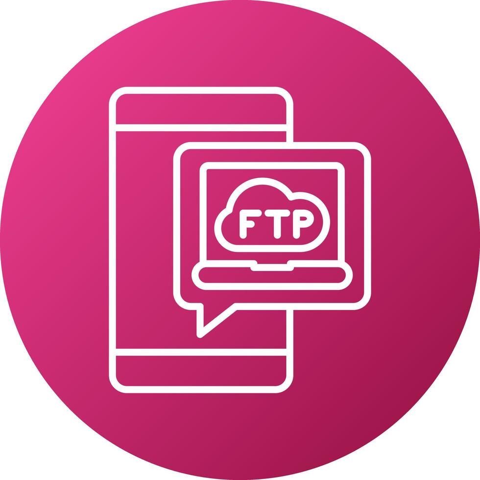 Ftp Protocol Icon Style vector