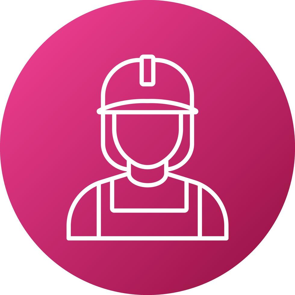 Factory Worker Woman Icon Style vector