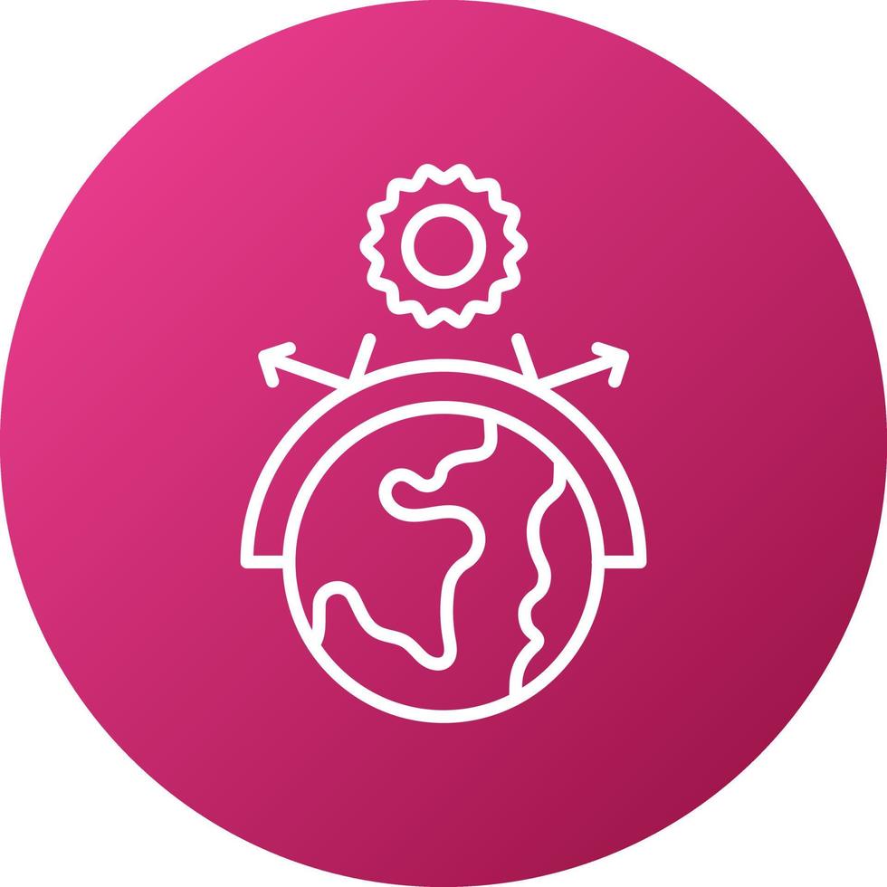 Greenhouse Effect Icon Style vector